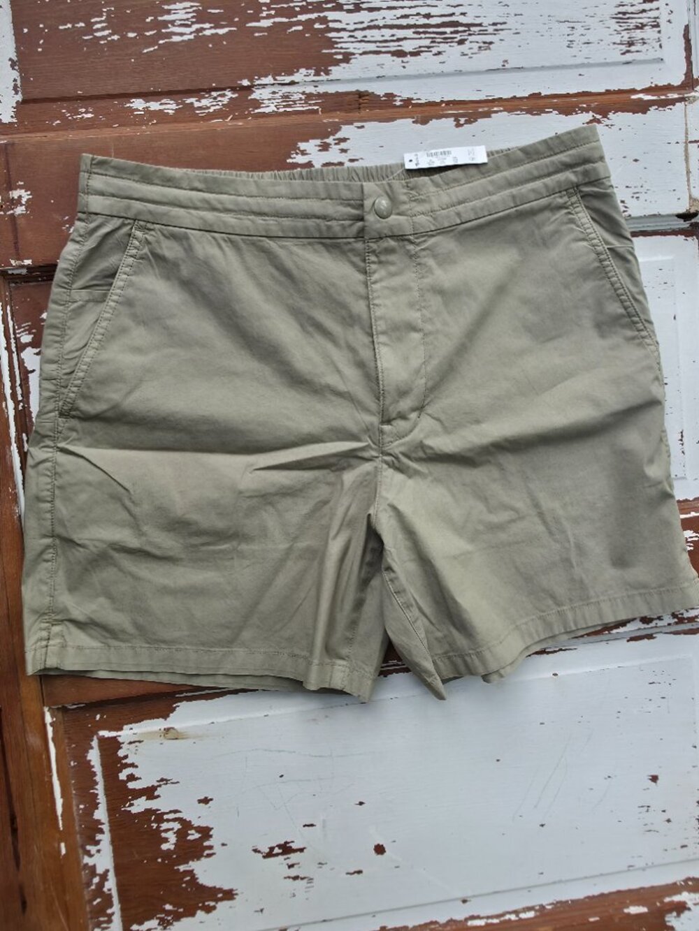 NWT Madewell  The Weekend Shorts Size 32 Olive Green Stretch Casual Comfort